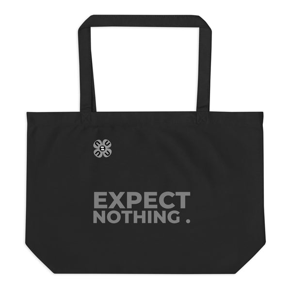 U-3 -large, organic tote bag - black