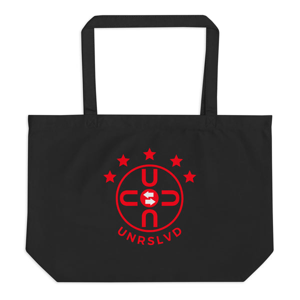 U-3 -large, organic tote bag - black