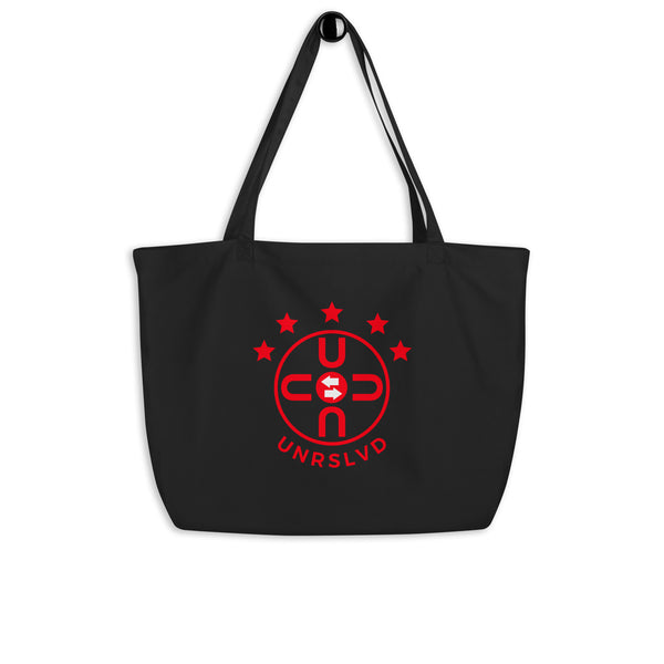 U-3 -large, organic tote bag - black