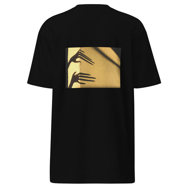 U-1 -hanging on tee, front + back print