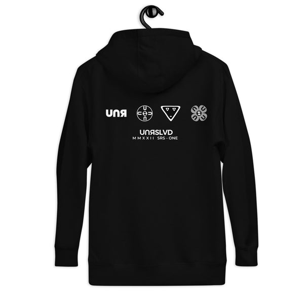 U-1, Hoodie, front +back print, two colours