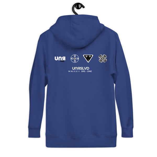 U-1, Hoodie, front +back print, two colours