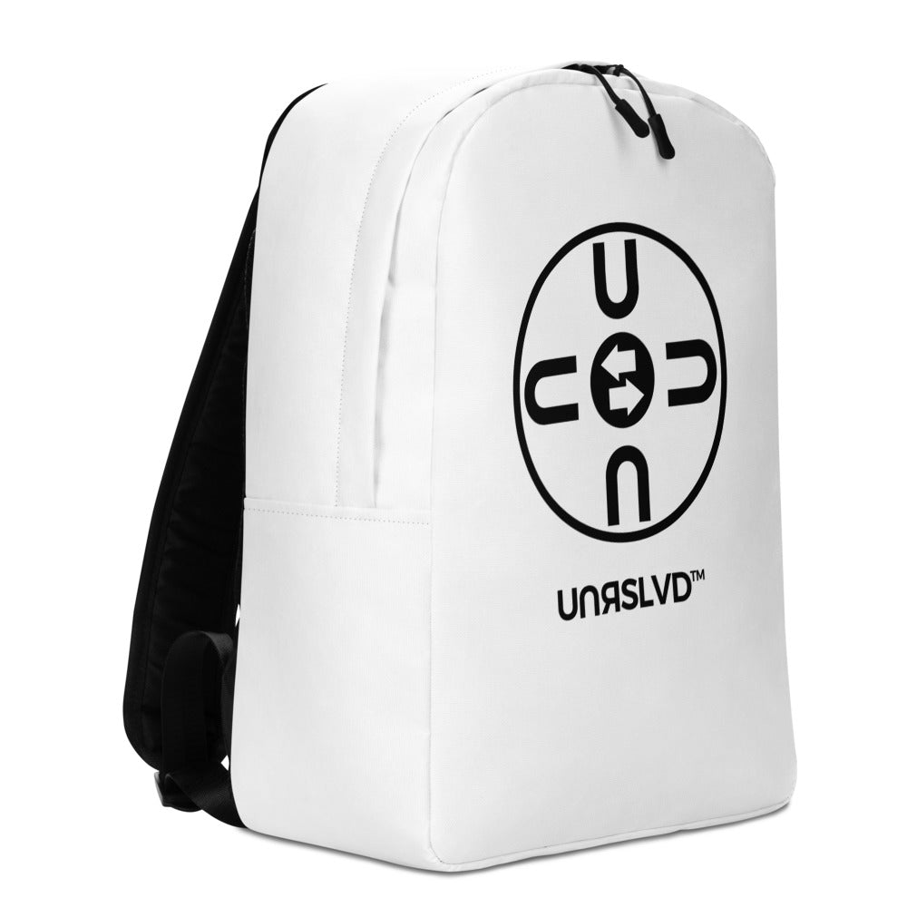 U-1, Minimalist Backpack - white with UN/ARROW logo