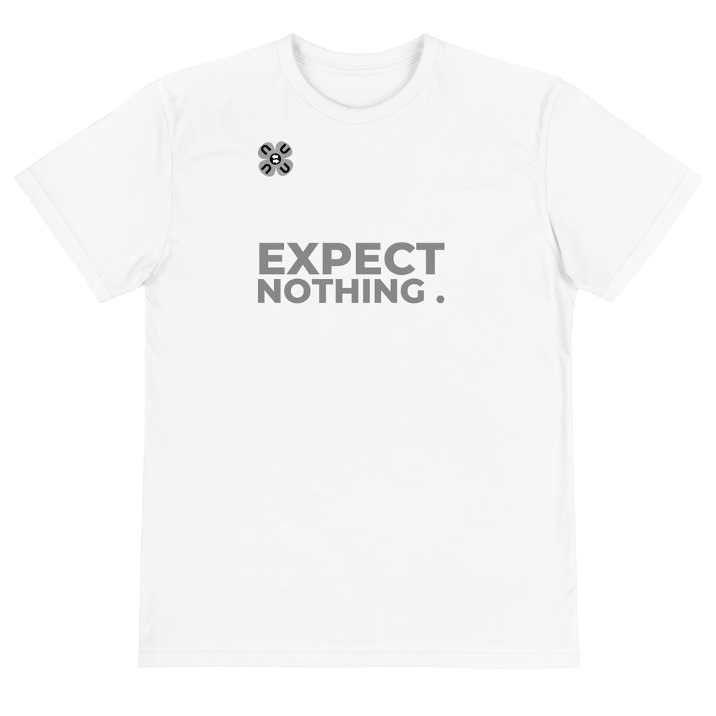 U-1, 'EXPECT NOTHING' - Sustainable T-Shirt - black + white